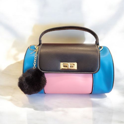 Dual-Tone Travel Shoulder Bag