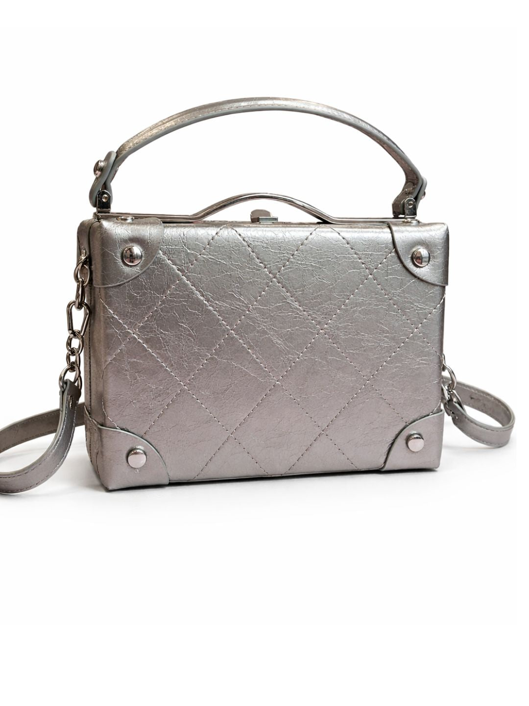Curved Buckle Box HandBag