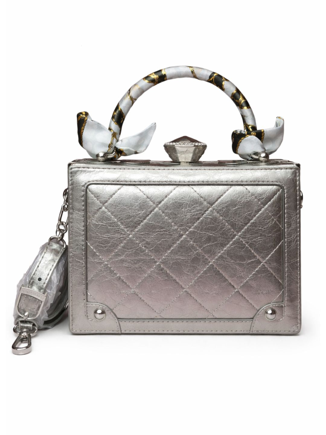 Crystal Buckle Box HandBag
