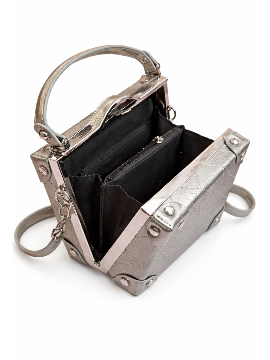 Curved Buckle Box HandBag