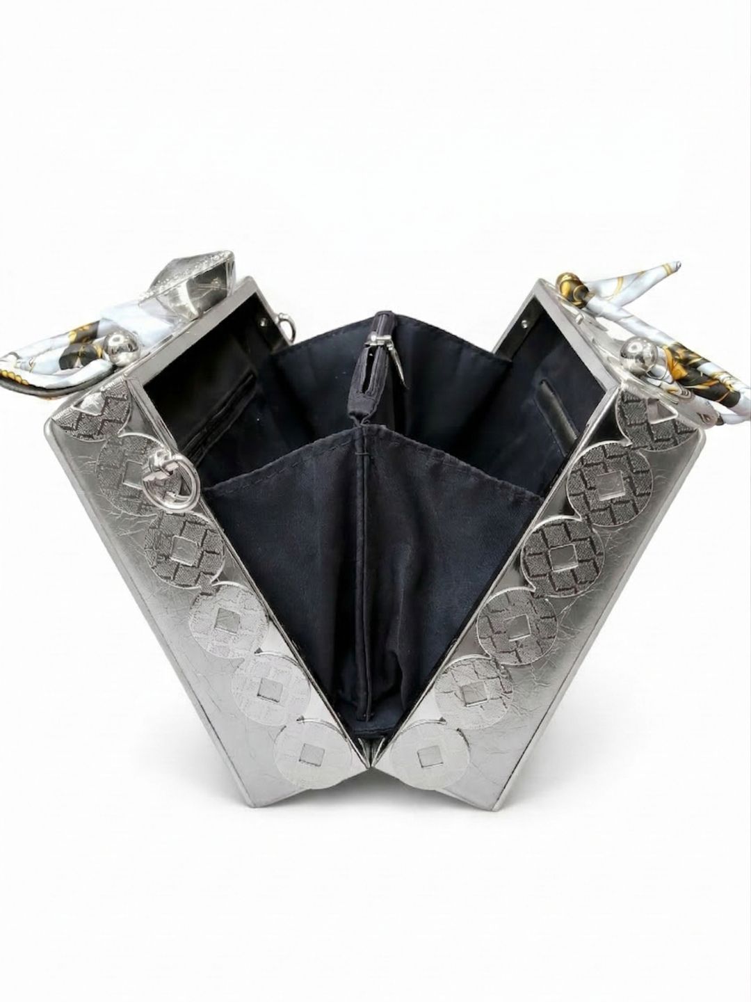 Crystal Buckle Box HandBag