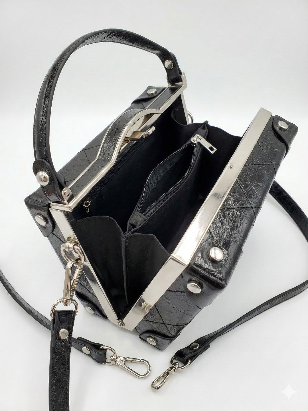 Curved Buckle Box HandBag