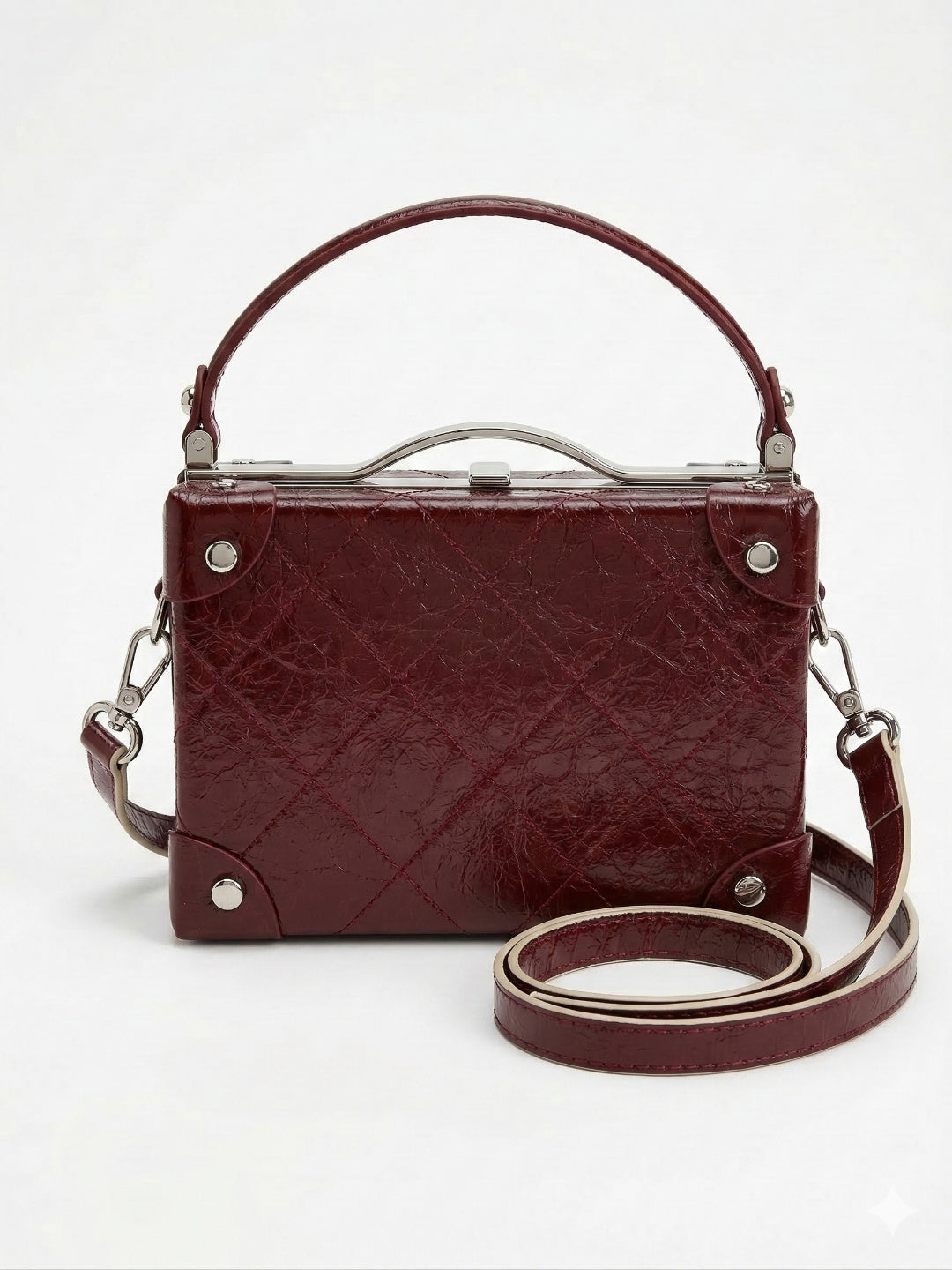 Curved Buckle Box HandBag