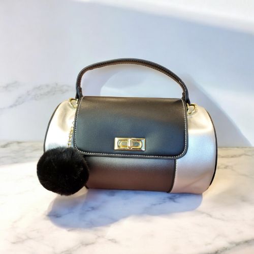 Dual-Tone Travel Shoulder Bag