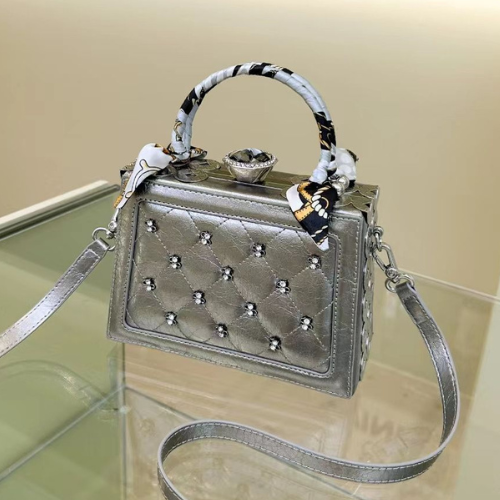 Crystal Buckle Box HandBag